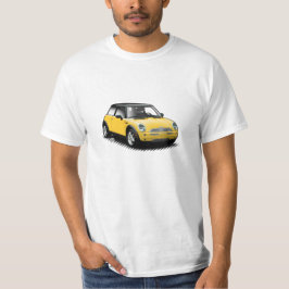 Mini t-shirt moderno amarelo do carro