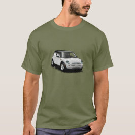 Mini t-shirt moderno branco do carro