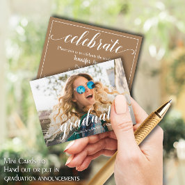 MINI tamanho 3,5" X convites para Formando de foto