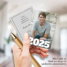 MINI Tamanho 3,5" X Convites para Graduação de Fot