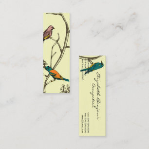 Mini Três pássaros que falam o cartão de visita magr