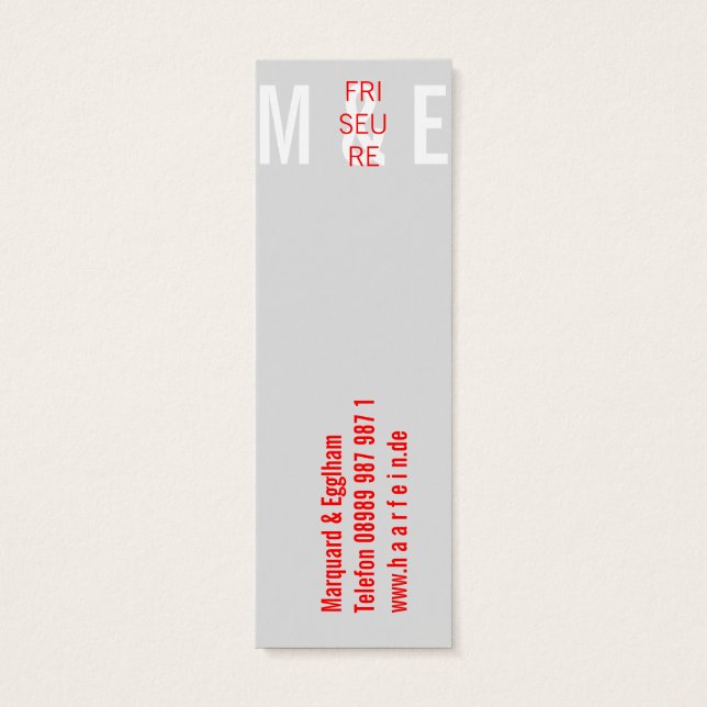 Mini Visitenkarten Friseur (Verso)