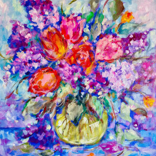 Mini Watercolor Original Obrigado Cartão de visita