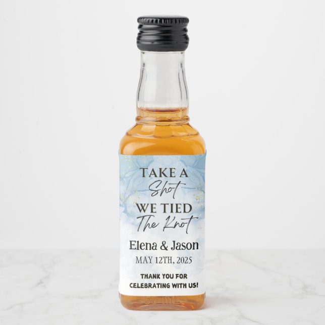 Mini Whiskey Botlle Label - Liquor Label - Wedding (Frente)