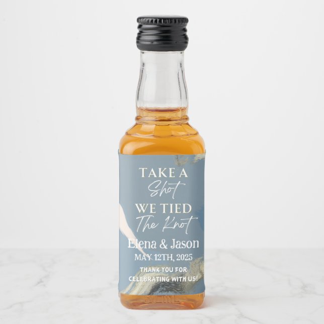 Mini Whiskey Botlle Label - Liquor Label - Wedding (Frente)