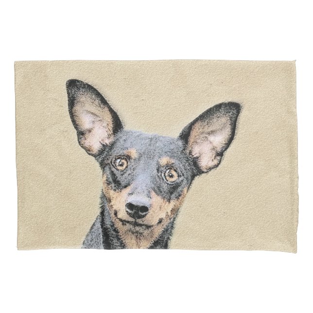 Miniatura Pinscher Pintando Bela Arte Original de  (Frente)