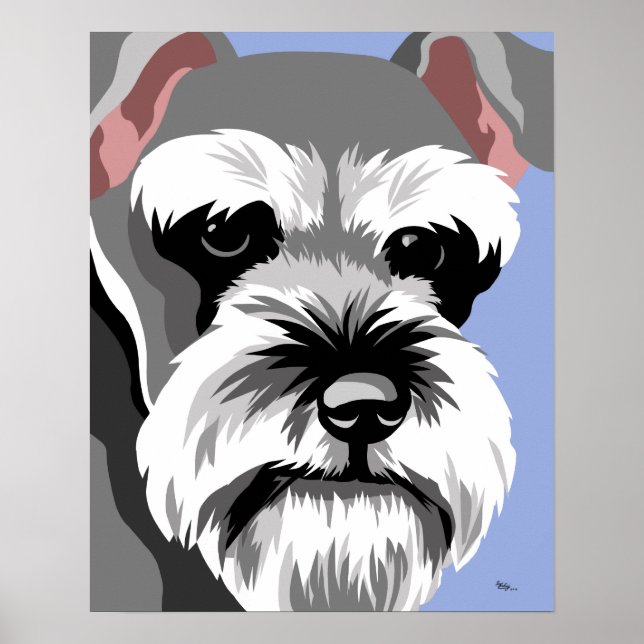 Miniatura Posters de cães Schnauzer (Frente)