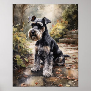 Miniatura Schnauzer Dog Art Impressão Poster
