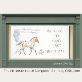 Miniature Horse | Story Book Decor Birthday Banner