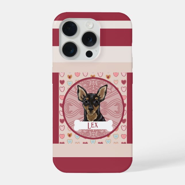 Miniature Pinscher Heart iPhone 11 Pro Case  (Verso)
