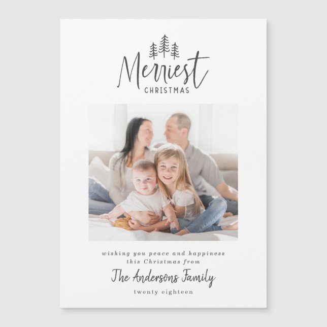 Mínima de Natal moderna, multifoto rústica Holida (Frente)