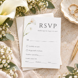 Mínima Resposta de Casamento Elegante Lírio de Cal