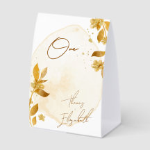 Minimal Autumn Golden Botanical Script Wedding