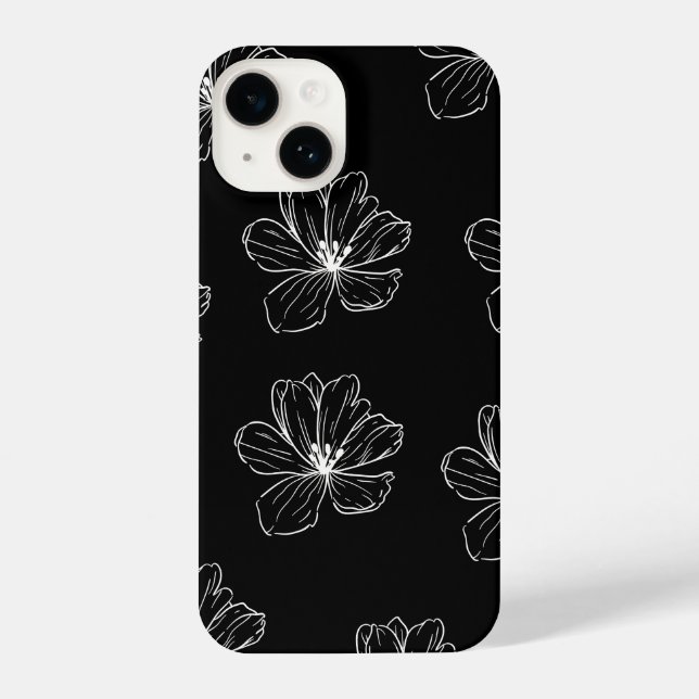 Minimal Black Floral Line Art (Verso)