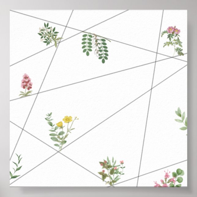 “Minimal Botanical Line Art Poster – Modern Nature (Frente)