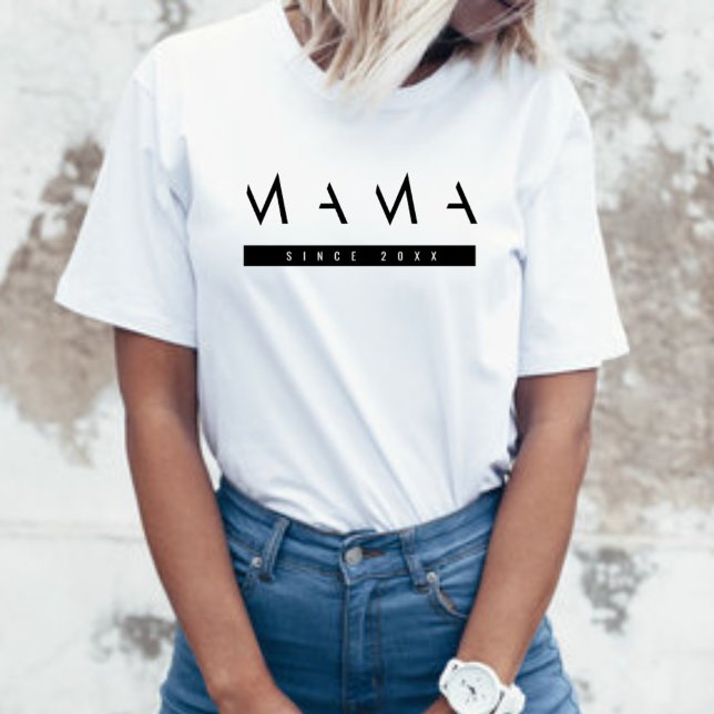 Minimal & Chic Mama Scripted Women's Basic T-Shirt (Criador carregado)