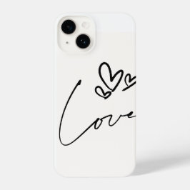 Minimal Love Line Art Heart iPhone Case