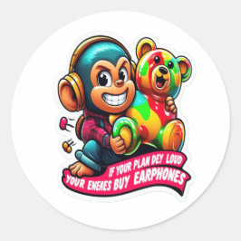 Minimal Monkey – Adesivo de Crescimento Diário