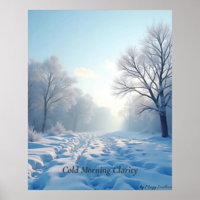 Minimal Winter Calm Poster – Neutral Wall Art (Frente)