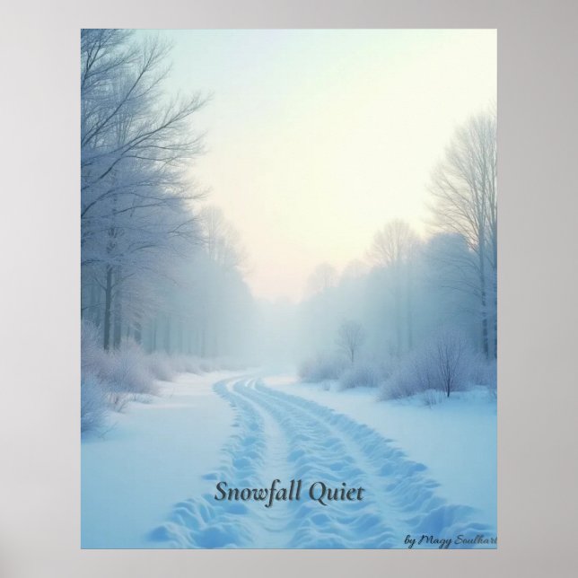 Minimal Winter Calm Poster – Neutral Wall Art (Frente)