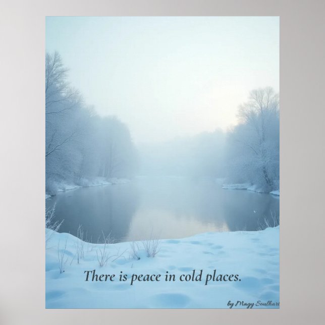 Minimal Winter Calm Poster – Neutral Wall Art (Frente)