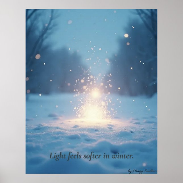 Minimal Winter Calm Poster – Neutral Wall Art (Frente)