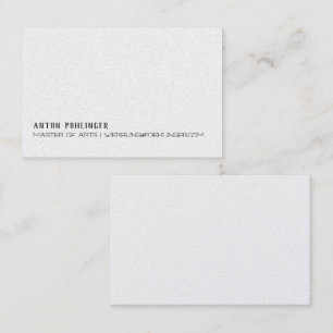 Minimalismo em preto e branco cartão de visita