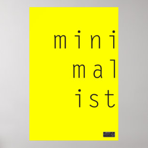MiniMalIst 003 - Poster de Cor de Fundo Personaliz