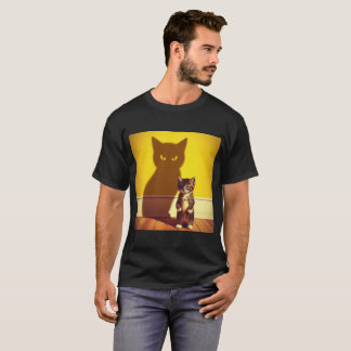 Minimalist Cat Art T-Shirt