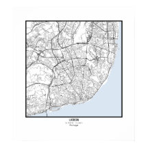 Minimalist City Map Poster Line Art EUROPE