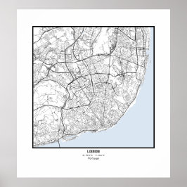 Minimalist City Map Poster Line Art EUROPE