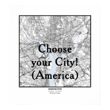 Minimalist City Maps Poster Line Art AMERICA