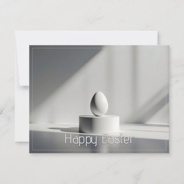 Minimalist Easter Egg on Modern Pedestal (Frente)