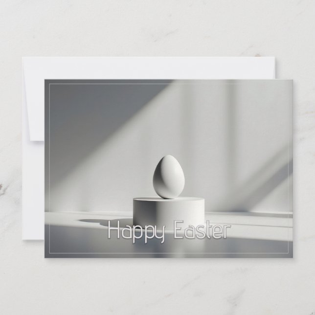Minimalist Easter Egg on Modern Pedestal (Frente)