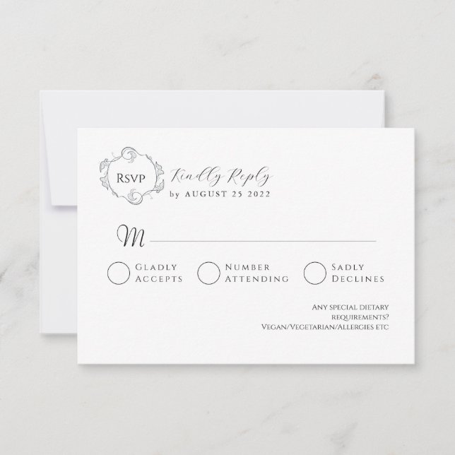 Minimalist Elegant RSVP Card (Frente)