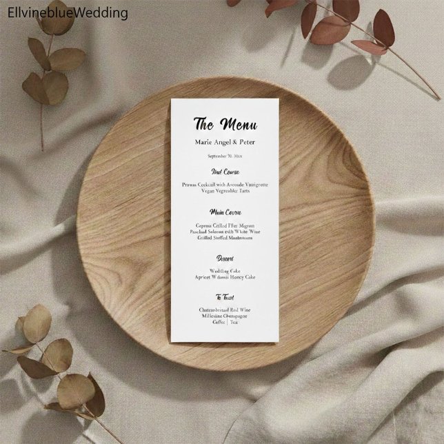 Minimalist Elegant Typography Wedding Menu (Criador carregado)