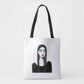 Minimalist Empowered Woman Illustration Tote Bag -