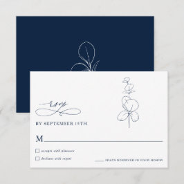 Minimalist Eucalyptus Spring  Wedding RSVP Cards