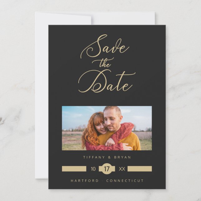 Minimalist Fancy Photo Golden Effect Typography (Frente)