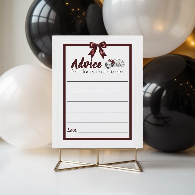 Minimalist Gender Neutral Chic Dalmation Advice (Criador carregado)