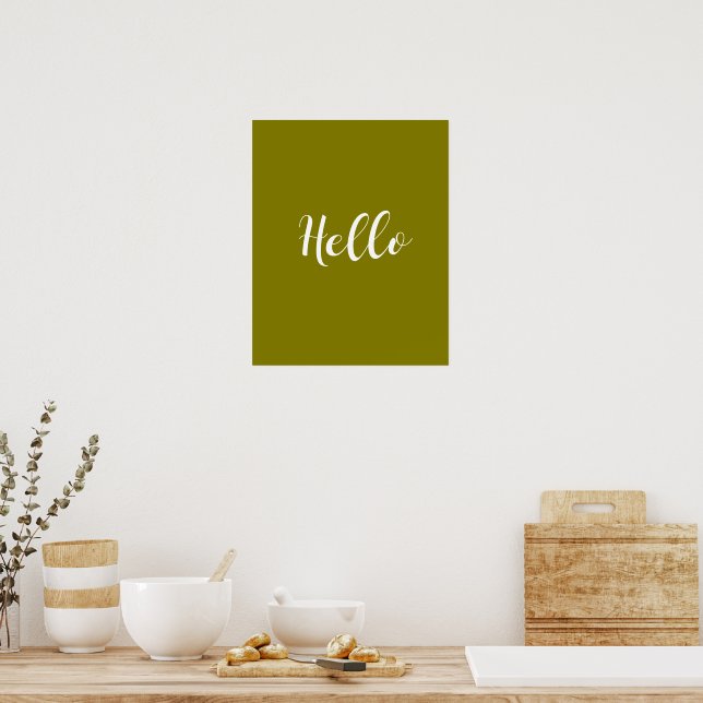 Minimalist Hello Poster (Cozinha)