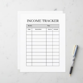 Minimalist Income Tracker FLYER