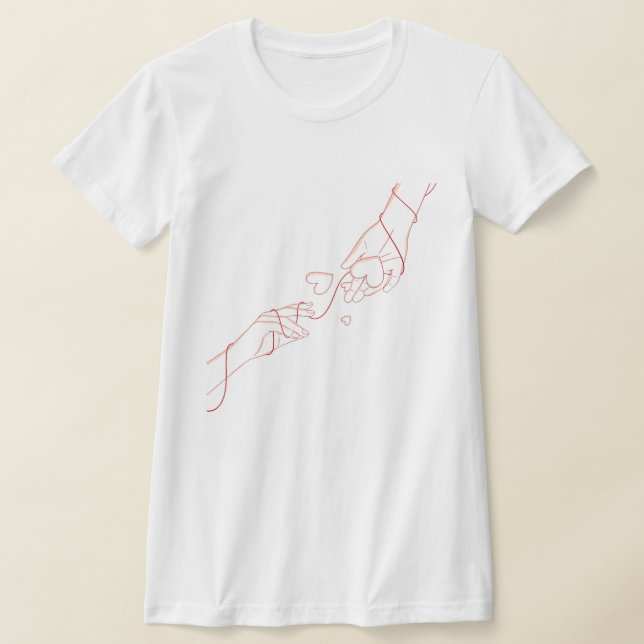 Minimalist Love Line Art T-Shirt (Postura )