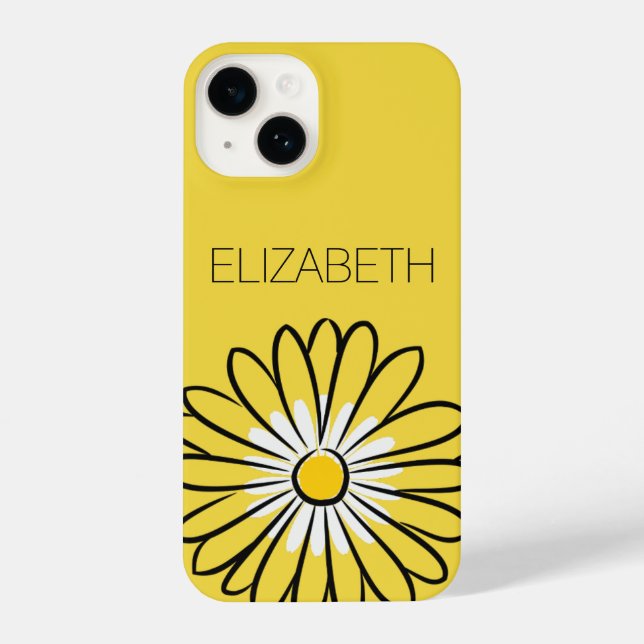 Minimalist Modern Elegant Daisy flower and text (Verso)
