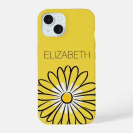Minimalist Modern Elegant Daisy flower and text