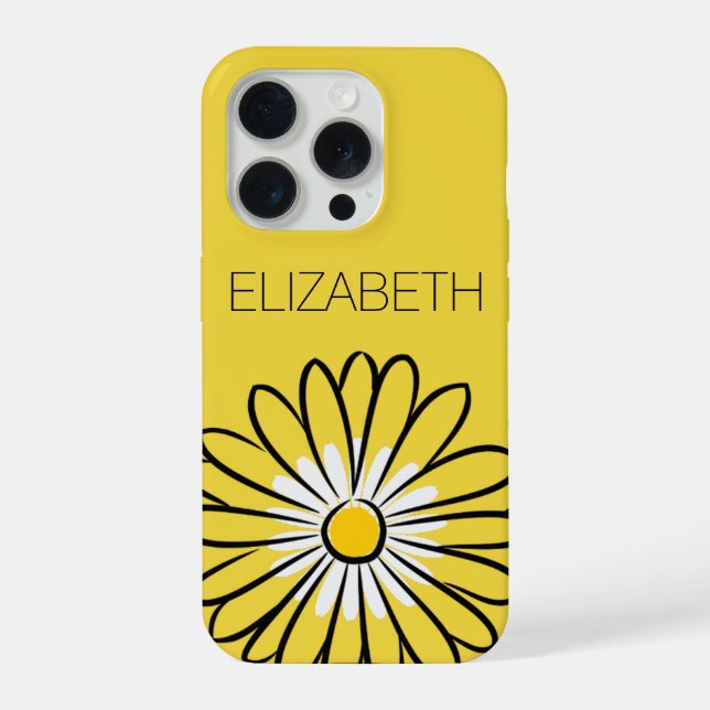 Minimalist Modern Elegant Daisy flower and text (Verso)