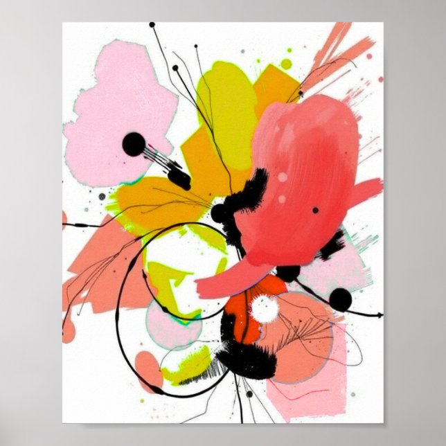 Minimalist Modern Geometric Art Poster (Frente)