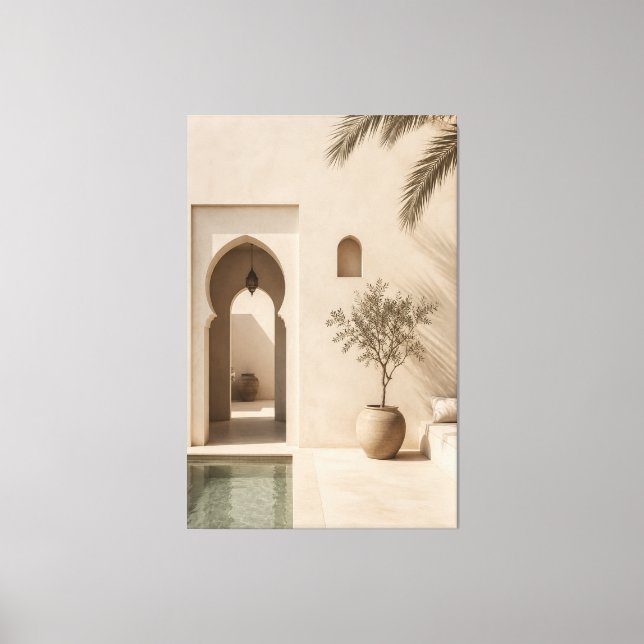 Minimalist Moroccan Riad Canvas Print (Frente)