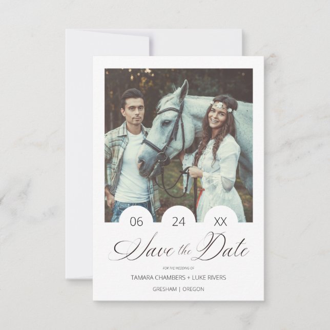 Minimalist Personalized Photo Modern Script (Frente)