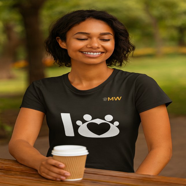 Minimalist Pet Lover T-Shirt | Simple Paw Print He (Criador carregado)